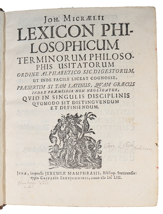 Lexicon Philosophicum terminorum philo-sophis usitatorum.