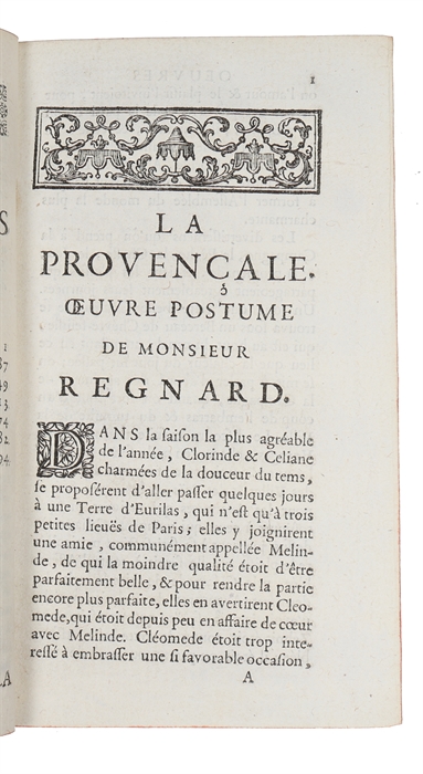 Les oeuvres de Mr. Regnard. 4 vol. 