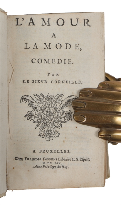 L'Amour a la mode, comedie (+) Melite, Comedie (+) La Place Royale, Comedie (+) Othon, Tragedie (+) Antiochus, Tragi-comedie (+) Persee et Demetrius, Tragedie (+) Agesilas, Tragedie. En Vers libre rimez.