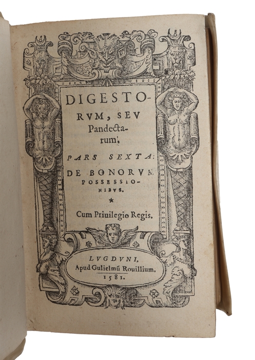 Digestorum seu Pandectarum. Pars tertia, quarta, quinta, sexta, septima. (Part: 3, 4, 5, 6, 7).