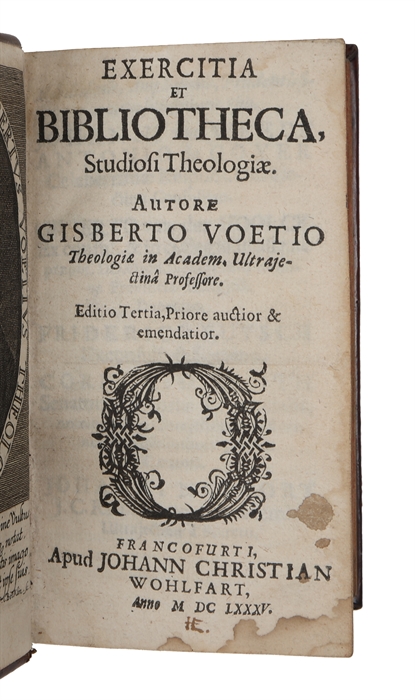 Exercitia et bibliotheca studiosi theologiae.