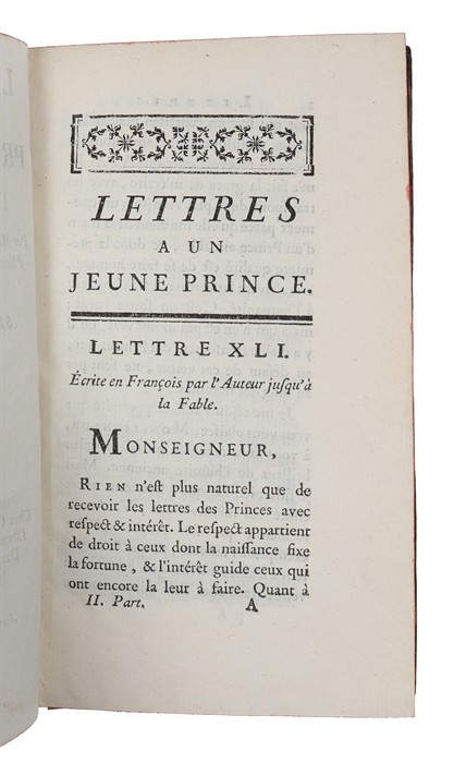 Lettres au Prince Royal de Suède, traduites du suédois. 2 vols. 