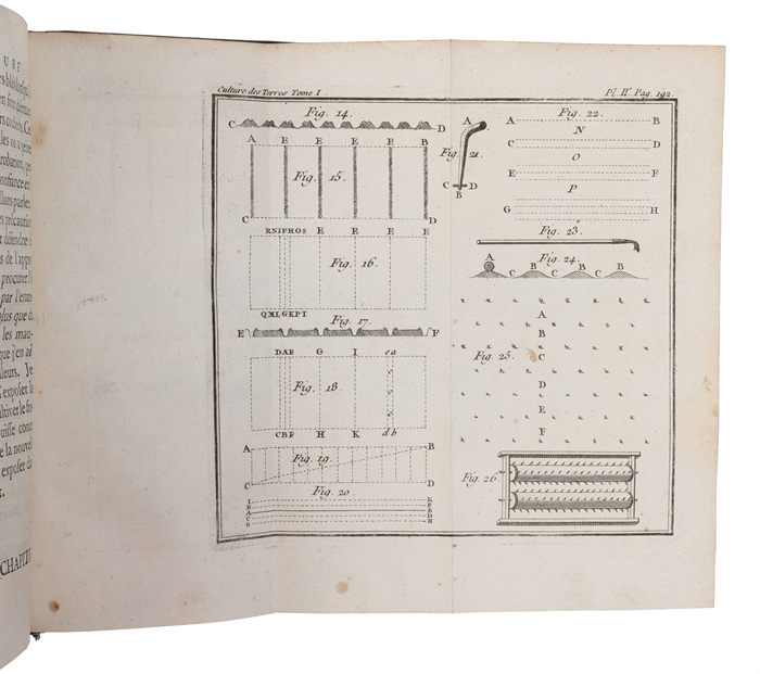 Traité de la culture des terres, suivant les principes de M. Tull, Anglois. Nouvelle Edition Corrigée et augmentée. Vol. 1 & 2 (out of 6). 