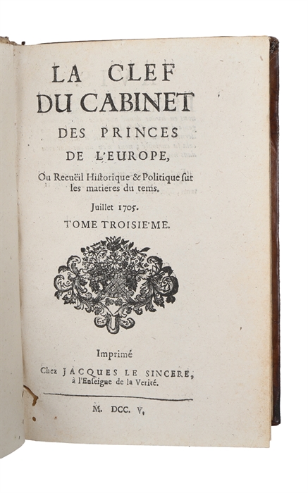 La Clef du Cabinet des princes de l'Europe, ou Recuëil historique & politique sur les matieres du tems. Vols. 1-18, 20-30, 32-38 (+) Supplement de la clef ou journal historique sur les matieres du tems. vol. 1-2.