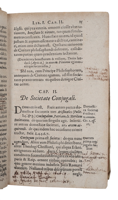 Institutiones politicae. Accesserunt dissertationes politicae ad selecta veterum Historiarum loca et libellus memorialis ethicus. Editio secunda (+) Notitia S.R. Imperii complures ante annos, ad usum privatum academicae institutionis, per titulos memo...