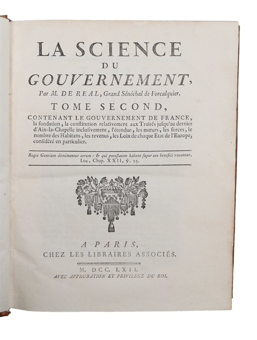 La Science Du Gouvernement. Vol. 1 - 3 & 6.