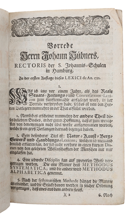 Curieuses und Reales Natur- Kunst-, Berg-, Gewerck- und Handlungs-Lexicon .. Neue Auflage mit allem Fleiss verbessert, und mit etlichen hundert Artickeln vermehret.