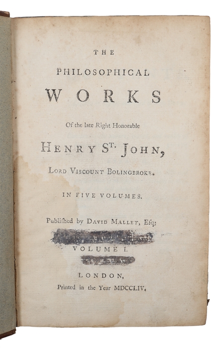 The Philosophical Works. 5 vols. 