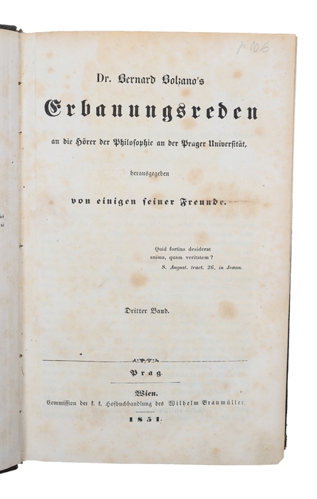 Erbauungsreden an die akademische Jugend. 4 vols. 