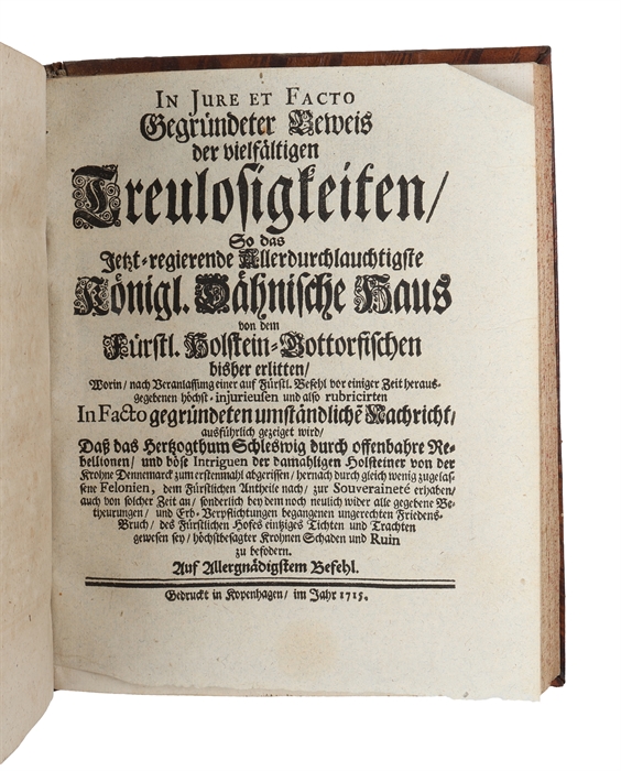 Historische und Vernunft-mässige Untersuchung der Ursachen durch welche die zwischen Dennemarck und Schweden von etwa hundert Jahren her vorgefallene Streitigkeiten und Befehdungen sich entsponnen (+) In jure et facto gegriindeter Beweis der vielfålt...