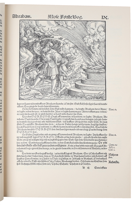 Biblia/Det er den gantske Hellige Scrifft'/Udsæt paa Danske. Prentit i Københaffn/aff Ludiwich Dietz. 1550.