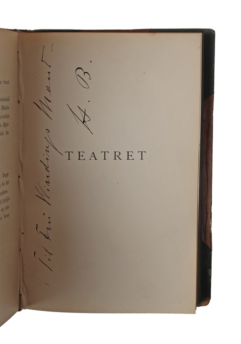 Under Aaget. Noveller. (1890) + Teatret. (1892)
